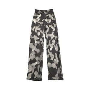Wild Fable Jeans Women 0 Black White Cloud Wash Super High Rise Straight Tie Dye